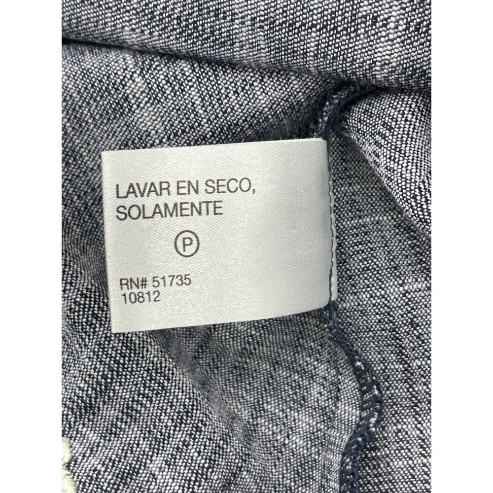 OSCAR DE LA RENTA Gray Denim Look Skirt Embroidered Hem Ruffle A Line Size 4 - Picture 9 of 13